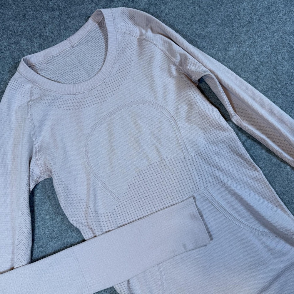 Lululemon Shirt Womens Small Pink Swiftly Tech Long Sleeve Running Top Yoga